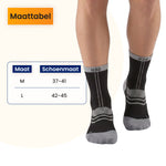 R2B Sport Compressiesokken Dames/Heren - Zwart/Grijs
