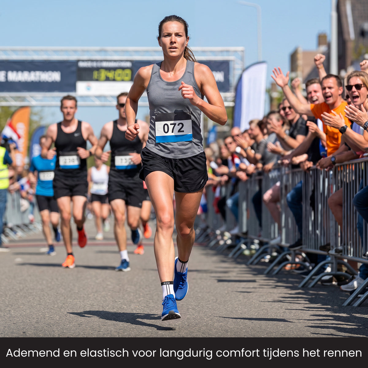 R2B Sport Compressiesokken Dames/Heren - Wit/Zwart