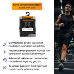 R2B Sport Compressiesokken Dames/Heren - Zwart/Grijs