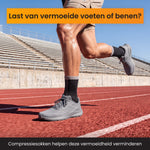 R2B Sport Compressiesokken Dames/Heren - Zwart/Grijs