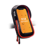 R2B Waterproof Phone Holder Bicycle - Also suitable for scooter and motorcycle - Model The Hague - Black/Red