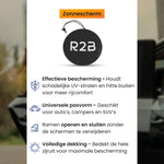 Auto zonnescherm details en verpakking