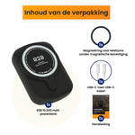 R2B Powerbank 10000 mAh suitable for iPhone 12/13/14/15/16 and Magsafe - USB-C output - 2 to 4 charges - Wireless charger - Black