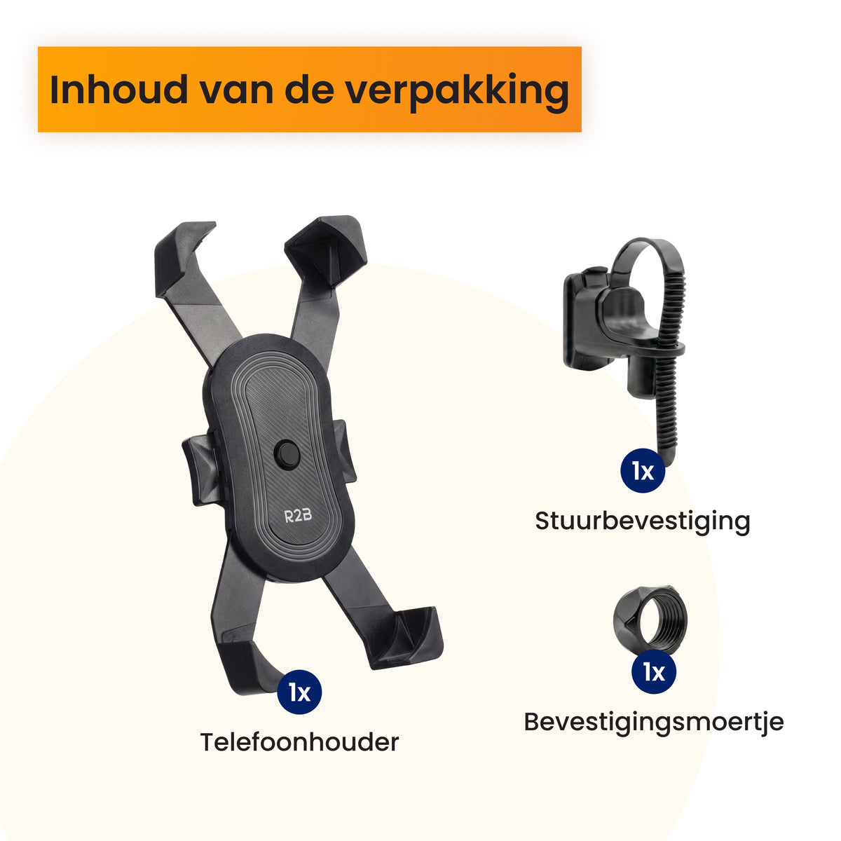 R2B Telefoonhouder Fiets en Scooter met 360° Rotatie - Telefoonhouder fiets