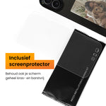 fotohoesje met eigen foto iphone 17 zwart inclusief een screenprotector