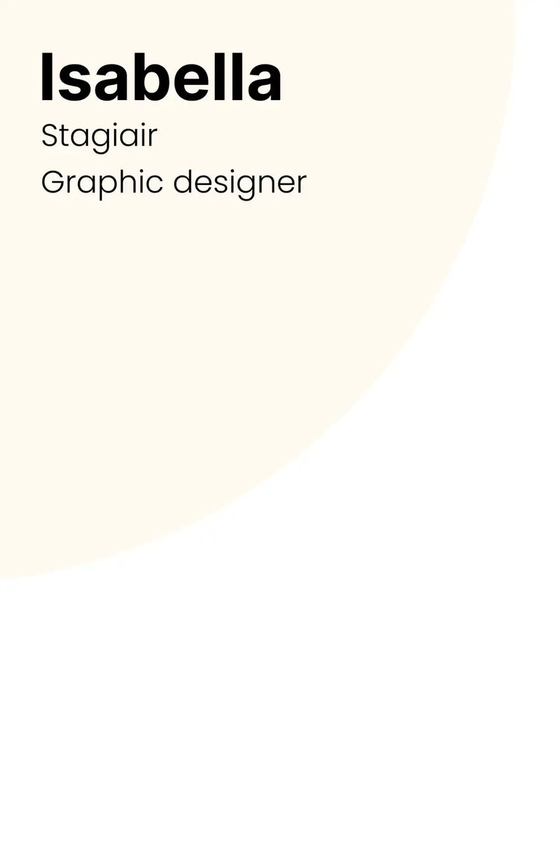 Isabella, een grafisch ontwerper van stagiair.