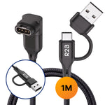 R2B Garmin Oplaadkabel 1 Meter - USB-A & USB-C