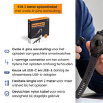 R2B Garmin Oplaadkabel 2 Meter - USB-A & USB-C
