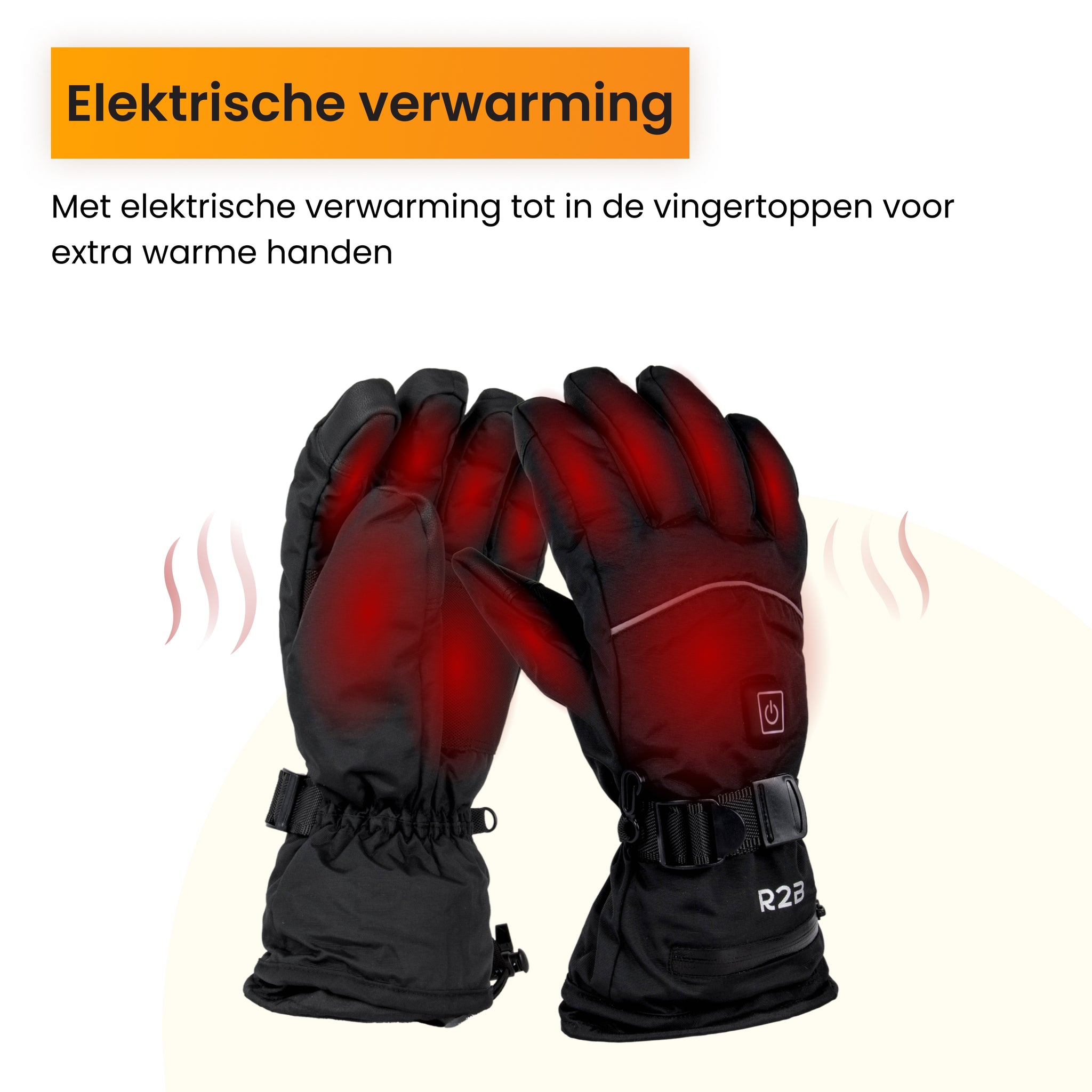 Handschoenen met elektrische verwarming tot in de vingertoppen