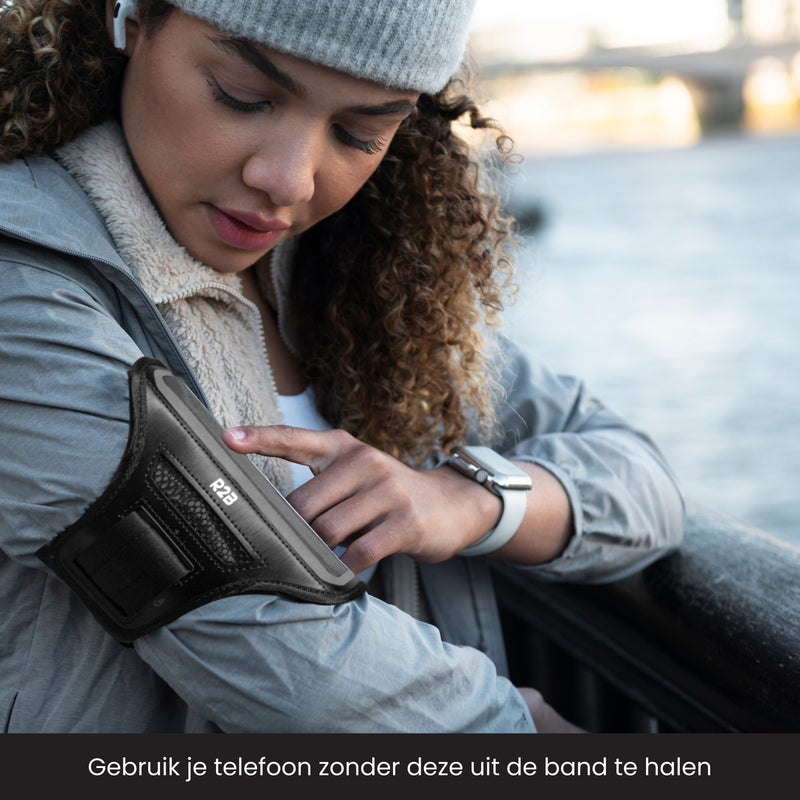 hardloopband telefoon die je kunt bedienen zonder deze uit de hoes te halen