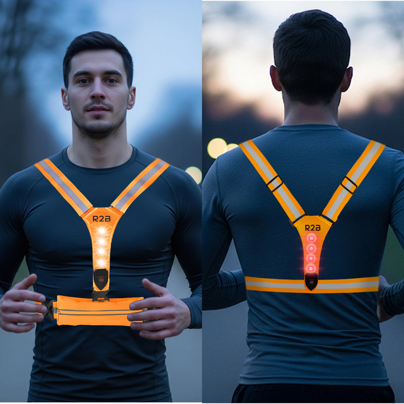 hardloopverlichting voor en achterkant 