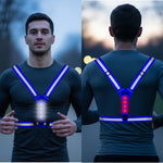 Hardloop verlichting aan de voorkant en achterkant