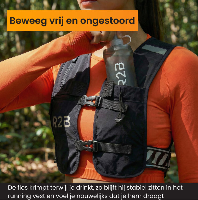 hardloopvest met drinkfles voor dames 