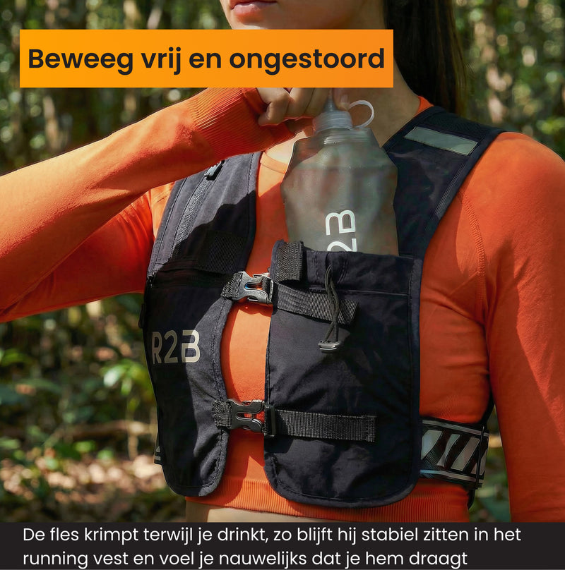 hardloopvest met drinkfles voor dames