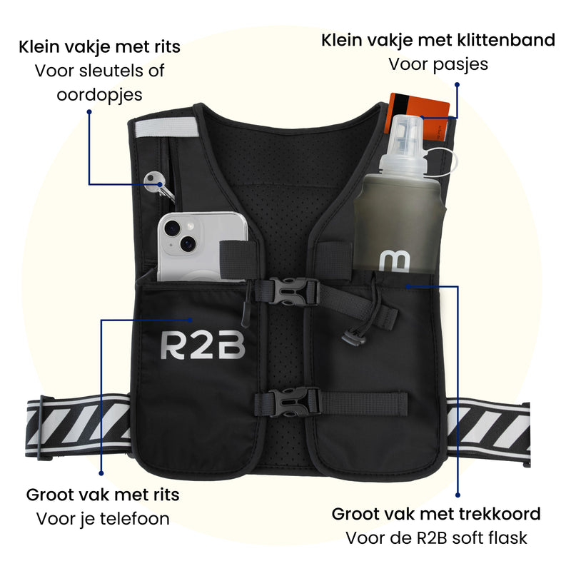 hardloopvest met drinkfles heren