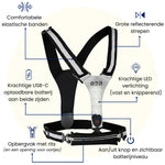 hardloopvest met opbergvak en krachtige verlichting
