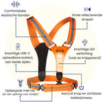 hardloopvest met opbergvak en krachtige verlichting