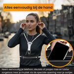 hardloopvest met telefoonhouder en ruimte voor andere spullen