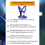 hardloopvest met verlichting en telefoonhouder details