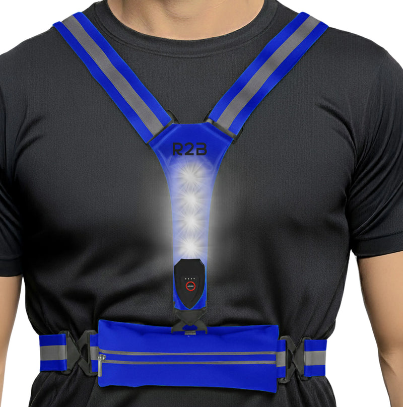 hardloopvest met verlichting en telefoonhouder