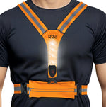 hardloopvest met verlichting en telefoonhouder