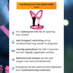 hardloopvest met verlichting en telefoonhouder details