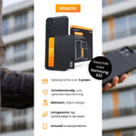 Details van Samsung S22 smartphone cover met pasjeshouder