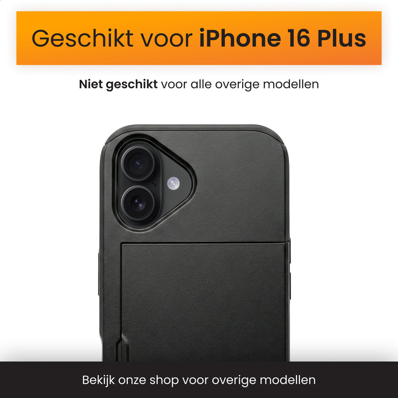 Zwart iPhone 16 plus Hoesje 