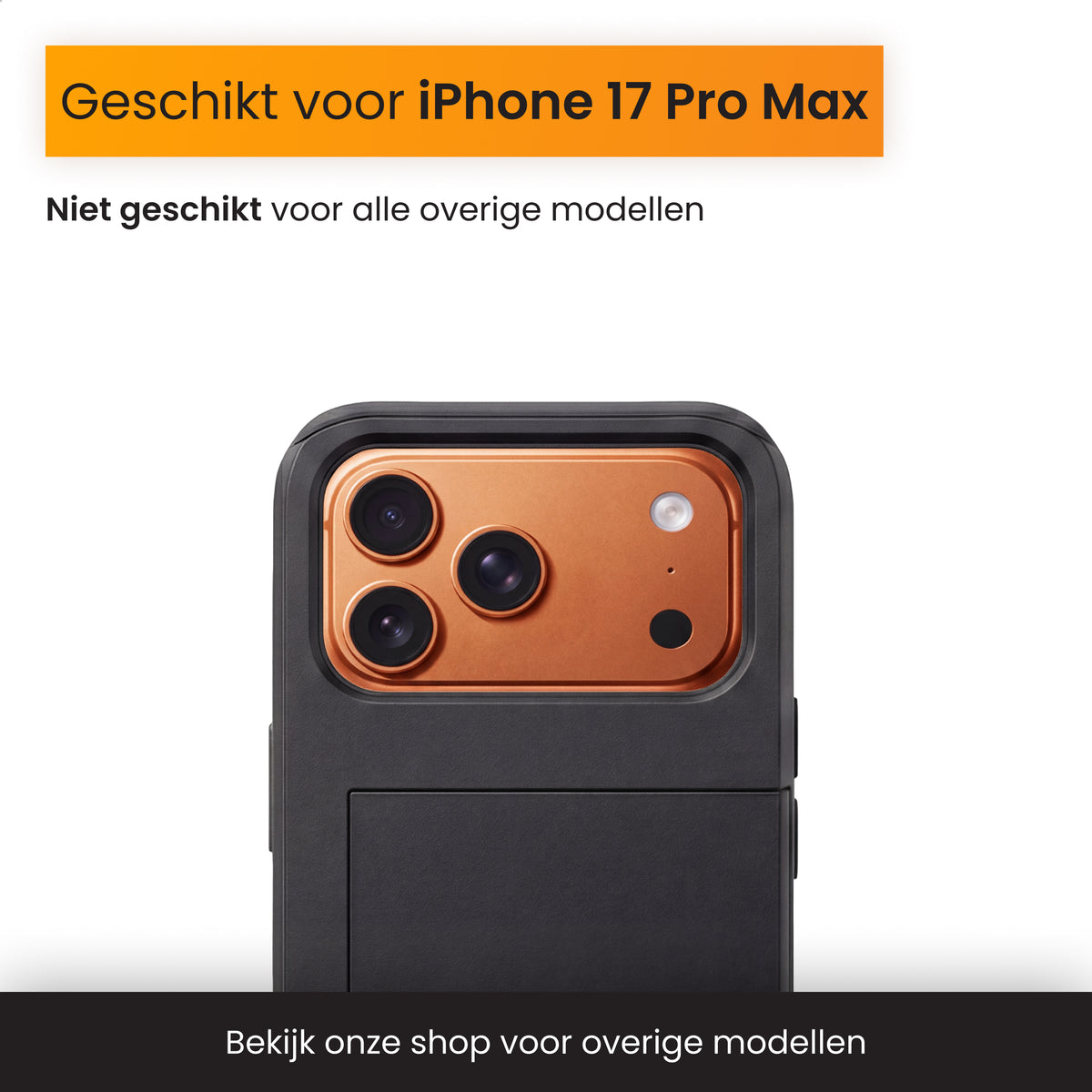 R2B iPhone 17 Pro Max Hoesje met Pasjeshouder - Incl. Screenprotector - 3 Pasjes
