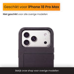 R2B iPhone 18 Pro Max Hoesje met Pasjeshouder - Incl. Screenprotector - 3 Pasjes