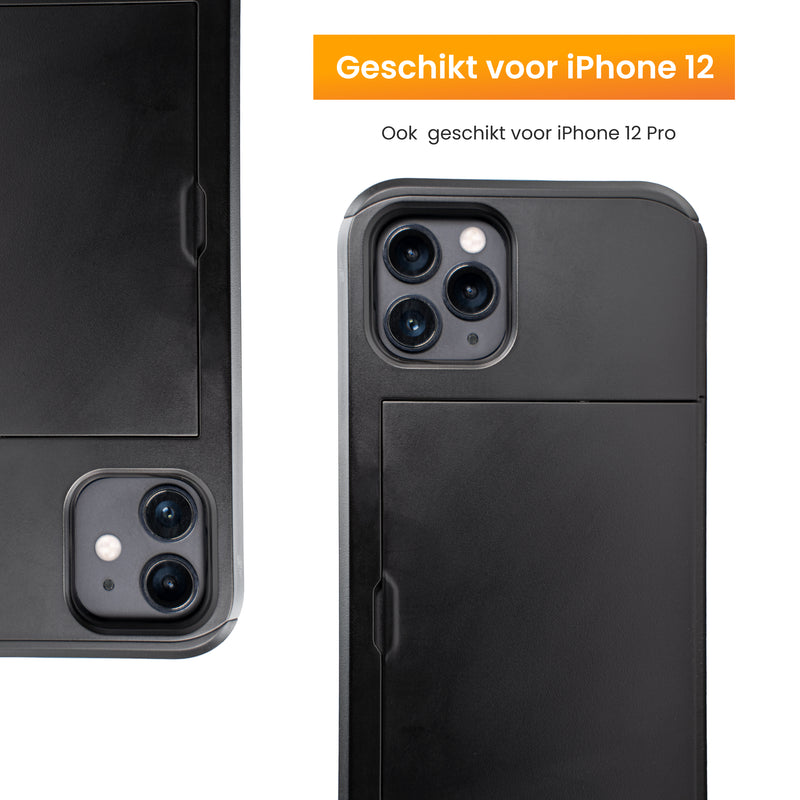 Zwart iPhone 12 + 12 Pro Hoesje 