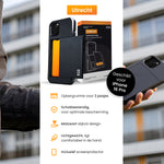 Details van iPhone 16 Pro smartphone cover met pasjeshouder