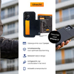 Details van iPhone 17 smartphone cover met pasjeshouder