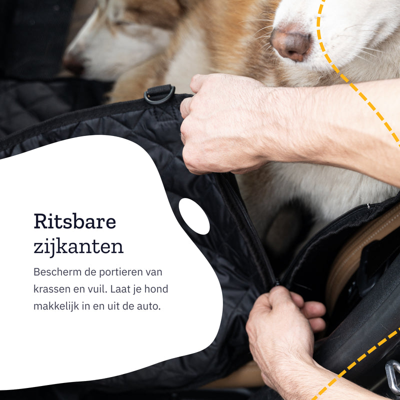 honden beschermhoes auto met ritsbare zijkanten