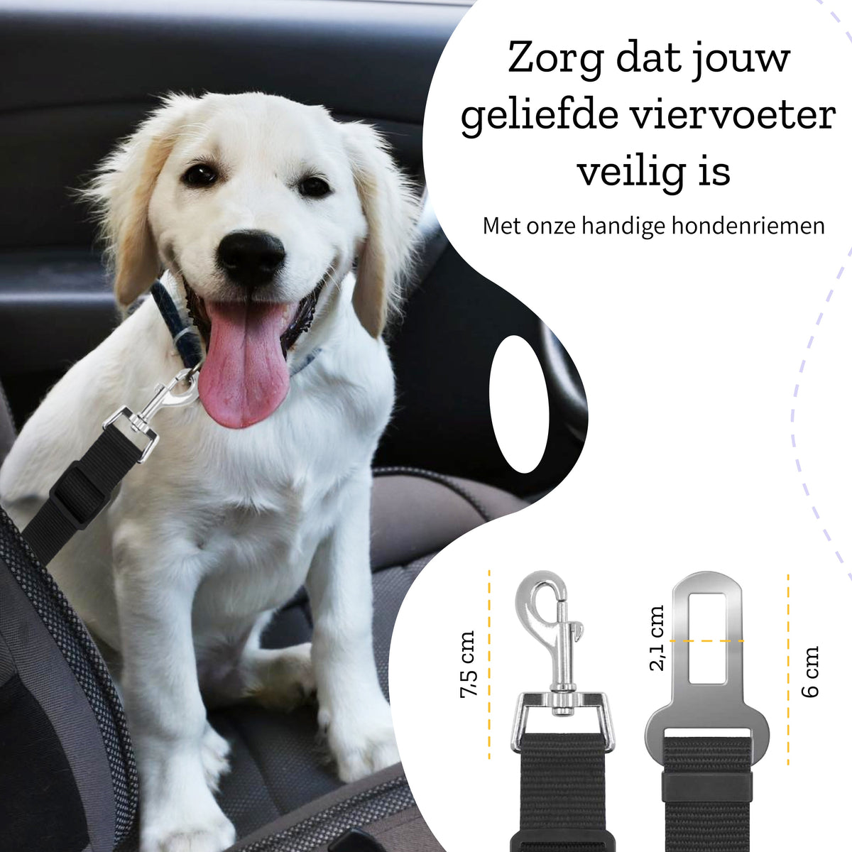 Hondendeken Auto Achterbank - Inc. 2 Riemen & Opbergzak - Hondendeken voor in Auto