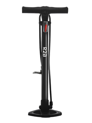 R2B Bike Pump - Double Valve Head - Incl. Attachment for Balls & Airbeds - Bicycle Pumps - Pump