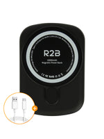 R2B Compacte Powerbank 10.000 mAh - Magnetisch & Draadloos Snelladen - 2 tot 4 keer Opladen - Voor MagSafe - Zwart