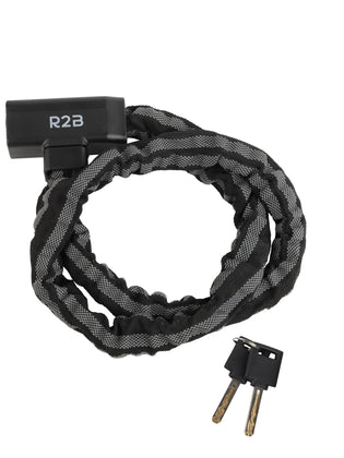 R2B Fietsslot met twee sleutels - 115 cm - Kettingslot fiets - Fietssloten elektrische fietsen - Fietsslot ketting