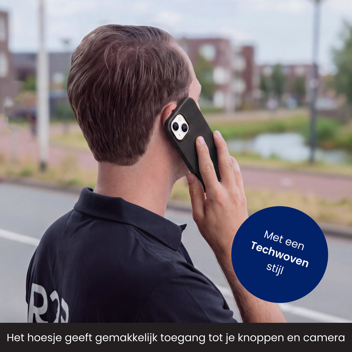 R2B iPhone 14 hoesje met MagSafe - Incl. Screenprotector - Zwart