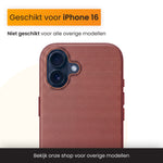 R2B iPhone 16 hoesje met MagSafe - Incl. Screenprotector - Roodbruin