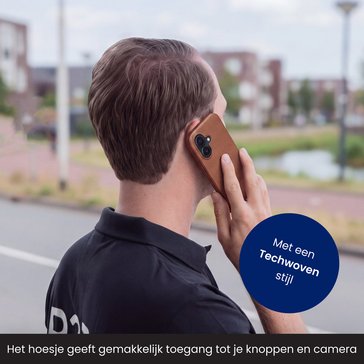 R2B iPhone 17 hoesje met MagSafe - Incl. Screenprotector - Roodbruin