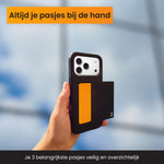 R2B iPhone 18 Pro Max Hoesje met Pasjeshouder - Incl. Screenprotector - 3 Pasjes