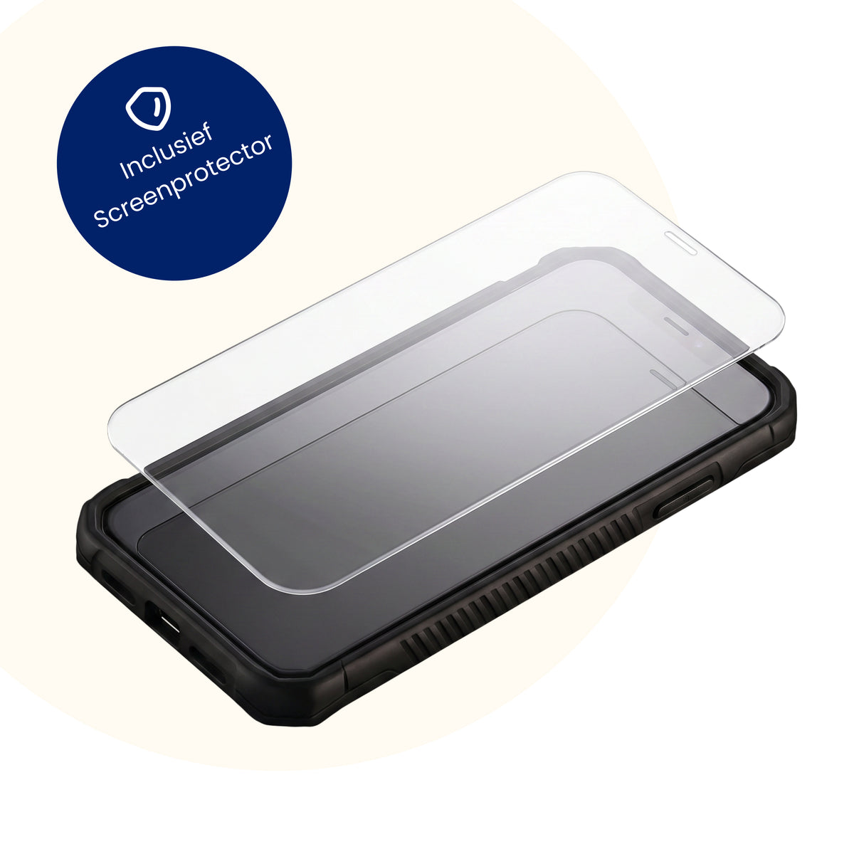 R2B iPhone 18 Pro Max Hoesje met Pasjeshouder - Incl. Screenprotector - 4 Pasjes