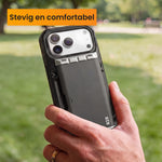 R2B iPhone 18 Pro Hoesje met Pasjeshouder - Incl. Screenprotector - 4 Pasjes