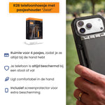 R2B iPhone 18 Pro Hoesje met Pasjeshouder - Incl. Screenprotector - 4 Pasjes