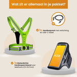 R2B Phone Holder Running - 6 inch - Waterproof + Running Vest with Lighting