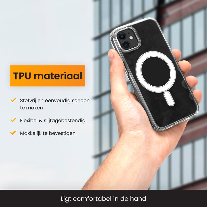 Een transparant iphone 12 hoesje gemaakt van TPU materiaal