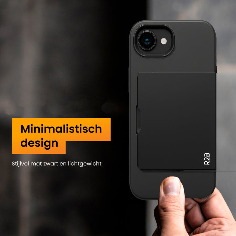 iPhone 16e hoesje zwart achterkant