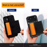 Hoesje iPhone 17 pro met pasjeshouder geschikt voor 4 pasjes