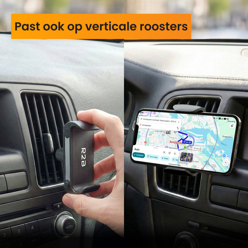 iPhone houder auto ventilatierooster geschikt voor verticale luchtroosters